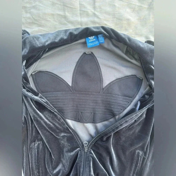 ADIDAS Blue Velvet Firebird Originals Track Full Zip Jacket, Womens Size M - Picture 6 of 8